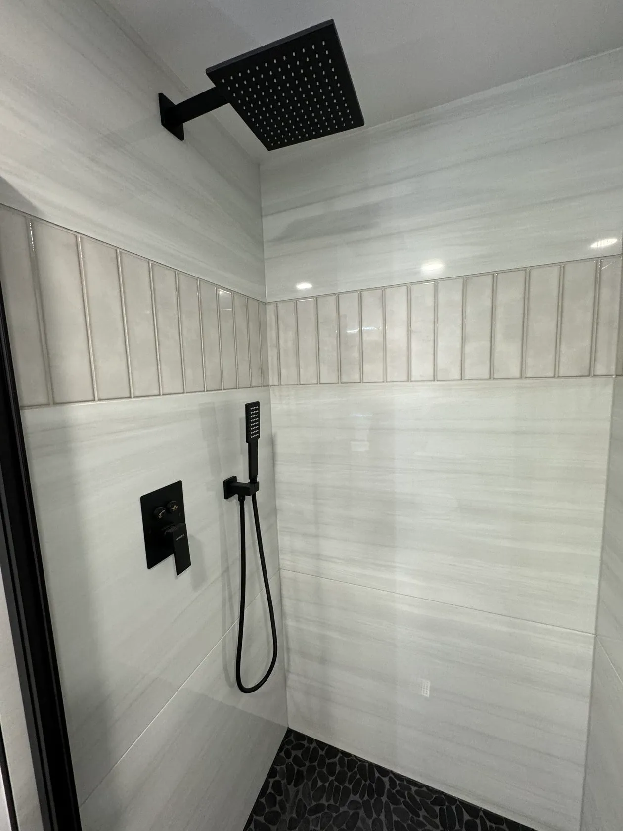 Bathroom remodeling in Park Ridge — tile shower work by BeaverBuild near Chicago
